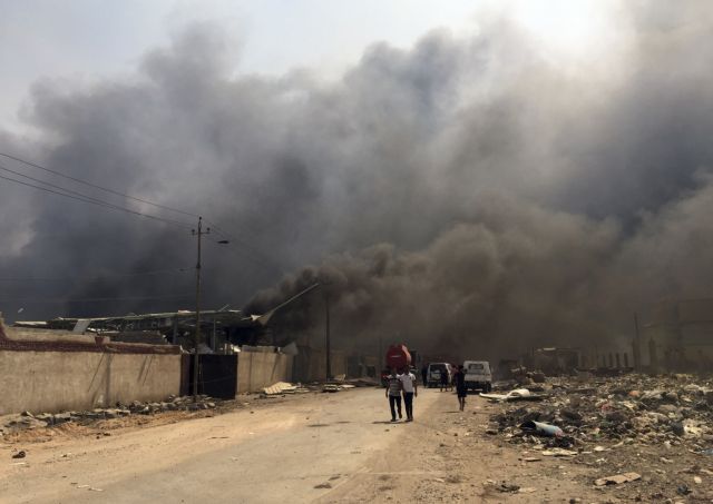 Πυρκαγιά σε αποθήκη όπλων στη Βαγδάτη πυροδότησε ρουκέτες