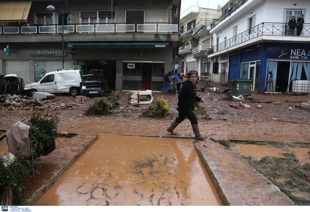 Πρωτόγνωρα τα πλημμυρικά φαινόμενα στη Μάνδρα