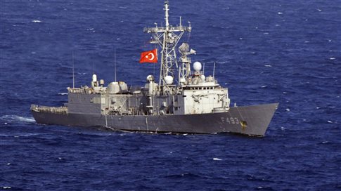 Τουρκικό πολεμικό πλοίο στα ανοικτά του «Καφηρέα»