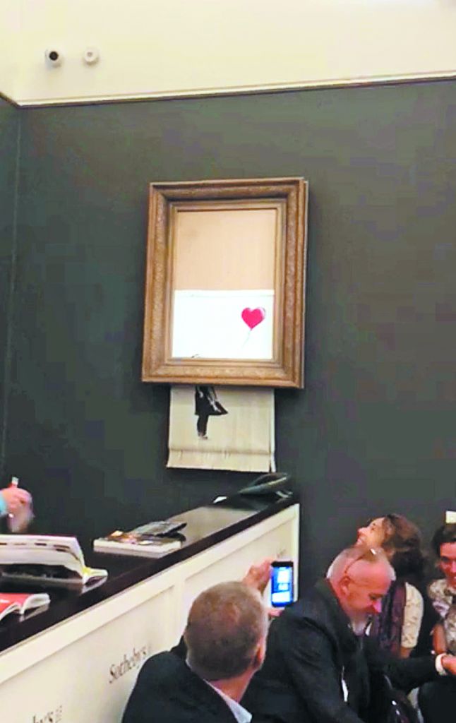 1,4 εκατ. δολάρια για τον πίνακα του Μπάνκσι που… καταστράφηκε