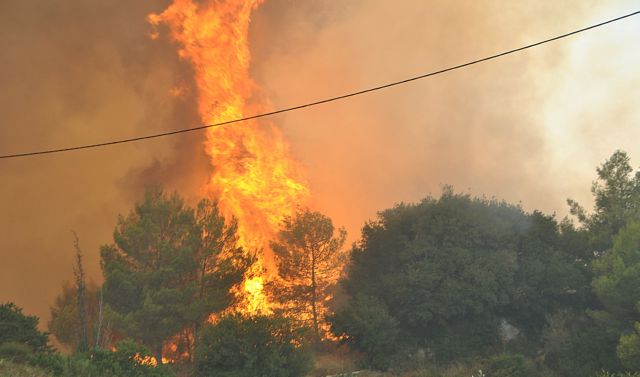 Πυρκαγιά σε δασική έκταση στη Ζάκυνθο