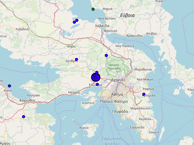 Σεισμική δόνηση 4,2 Ρίχτερ τραντάζει την Αττική