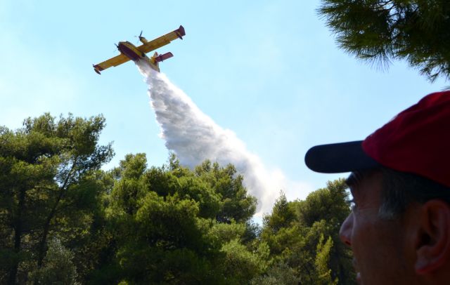 Σε ύφεση η φωτιά στο Λαγονήσι – Πέρασε ανάμεσα στις αυλές των σπιτιών