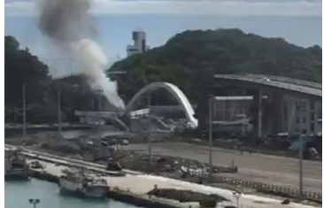 Ταϊβάν: H σοκαριστική στιγμή που καταρρέει γέφυρα και καταπλακώνει σκάφη