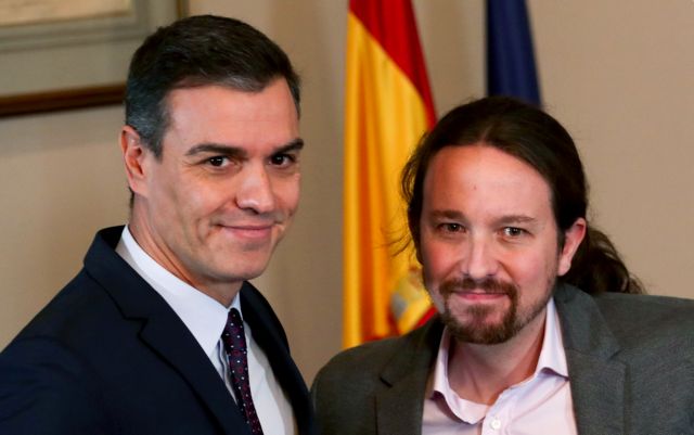 Αποτέλεσμα εικόνας για Iσπανία: Συμφωνία Σάντσεθ- Podemos για κυβέρνηση συνασπισμού