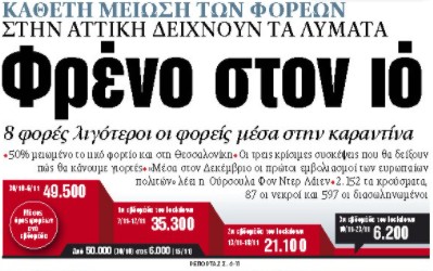 Στα «ΝΕΑ» της Πέμπτης: Φρένο στον ιό