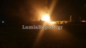 Λαμία : Δύο τραυματίες από έκρηξη λόγω πυρκαγιάς