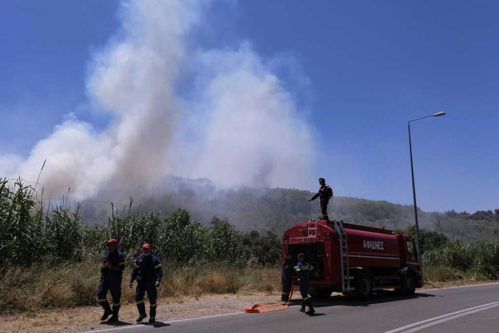 Εύβοια: Αισθητά βελτιωμένη η εικόνα στα μέτωπα της φωτιάς στα Στύρα