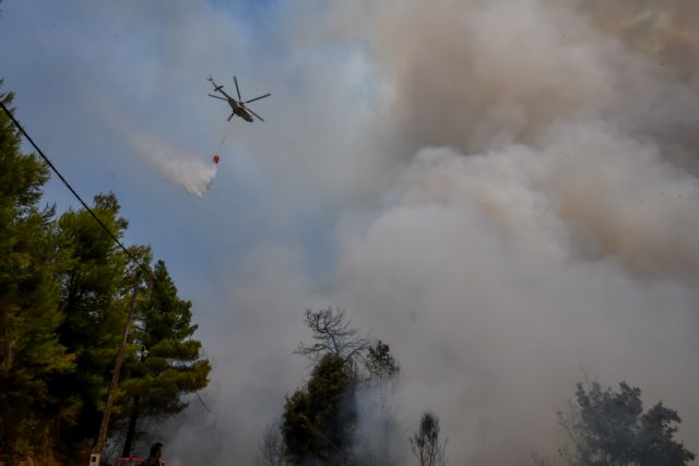 Μάχη με τις φλόγες σε περιοχές της Αρχαίας Ολυμπίας