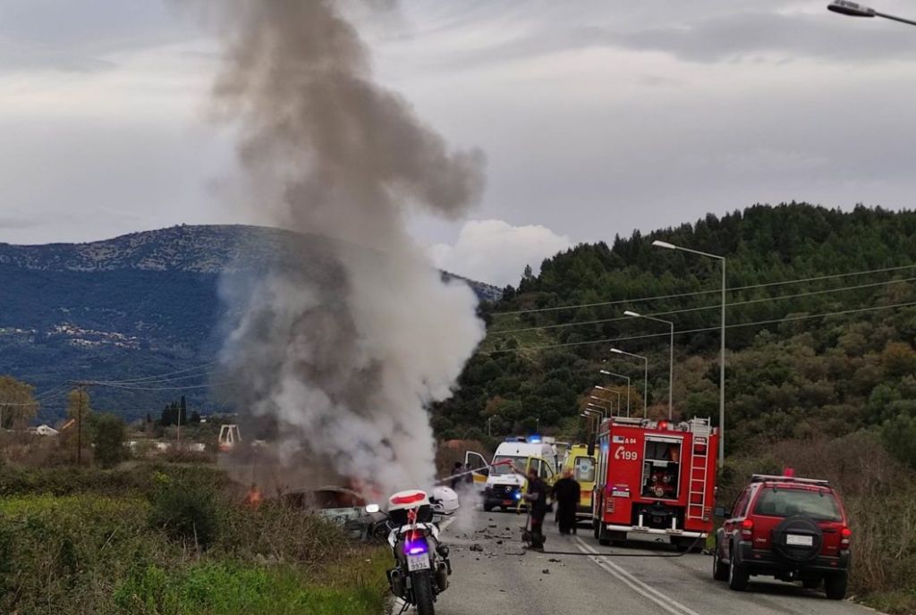 Μαλακάσα: Φορτηγό έπιασε φωτιά – Προβλήματα στην κυκλοφορία