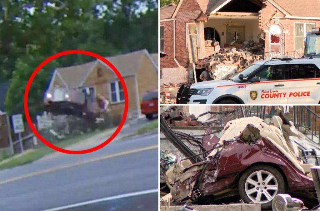 Σοκαριστικό βίντεο από τροχαίο δυστύχημα – Ι.Χ τινάχθηκε στον αέρα και καρφώθηκε σε σπίτι