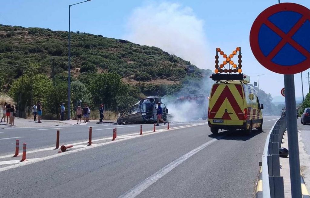 Από τροχόσπιτο εξαπλώθηκε η φωτιά στα Τέμπη