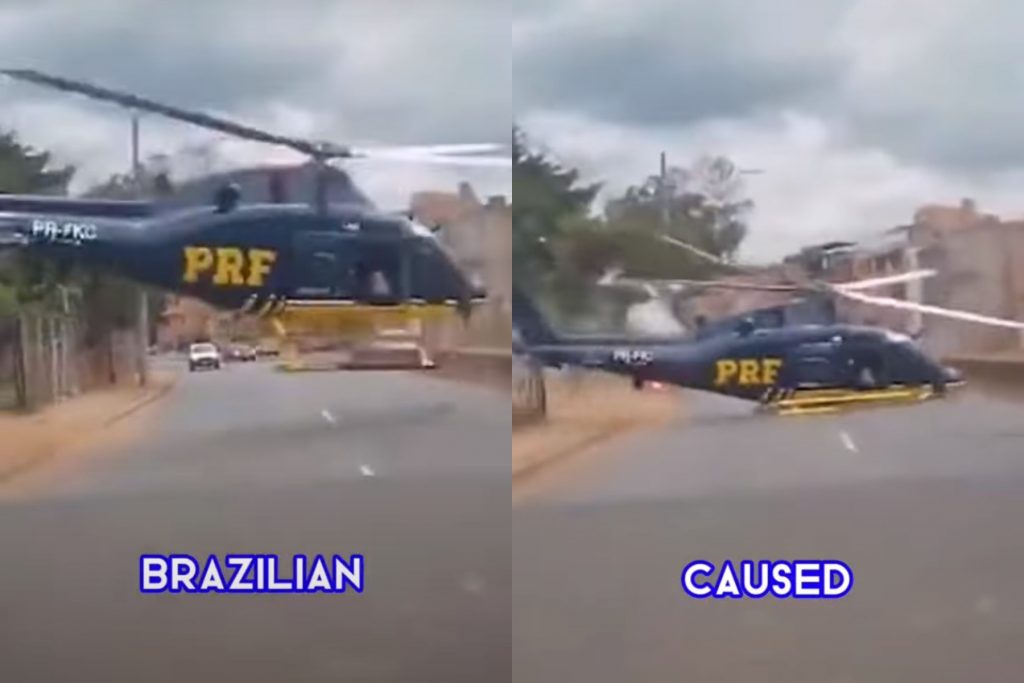 Βραζιλία: Ελικόπτερο έπεσε σε κεντρικό δρόμο – Μετέφερε τραυματία τροχαίου