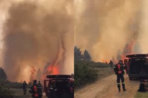 Οριοθετήθηκε η φωτιά στα Πιέρια Όρη