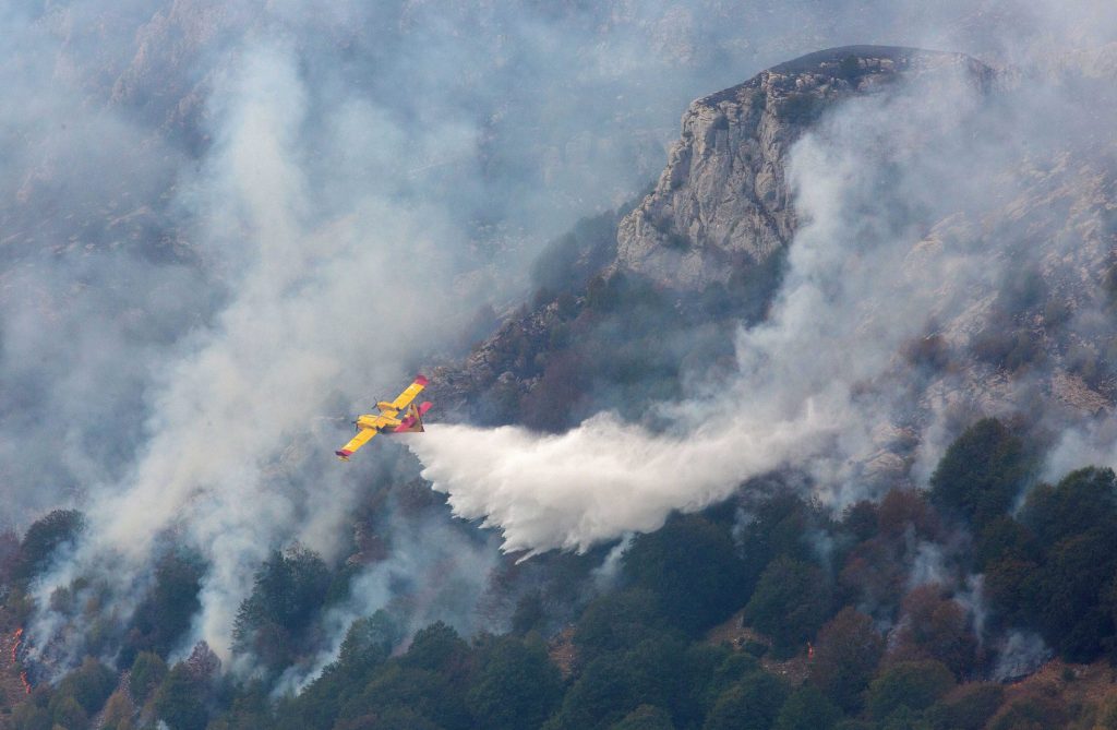 Φωτιά στο όρος Παγγαίο για πέμπτη μέρα