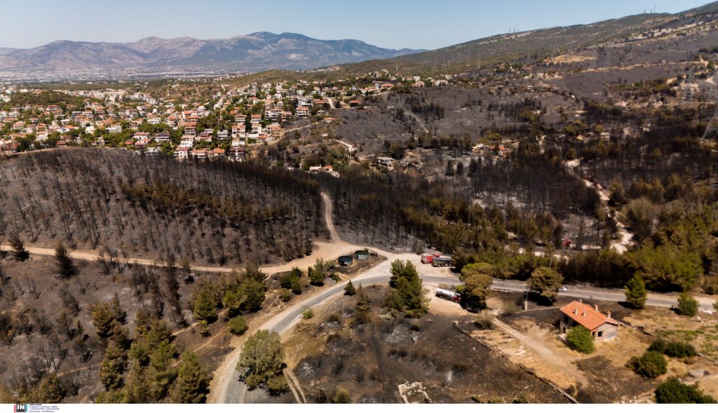 Σπίτια, αυτοκίνητα και κόποι μιας ζωής έγιναν παρανάλωμα του πυρός – Αυτοψία στις καμένες εκτάσεις της Πεντέλης